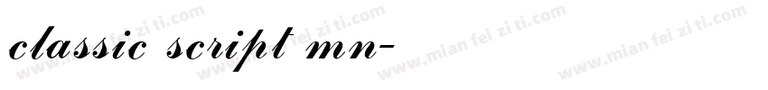 classic script mn字体转换